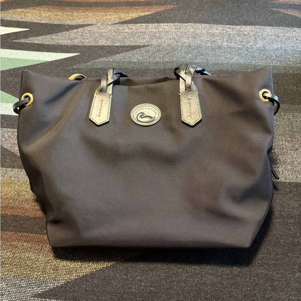Classic Dooney and Bourke Nylon Black Tote Bag